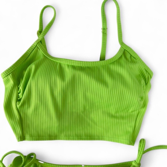 Wild Fable Ribbed Lime Bikini - Picture 2 of 3